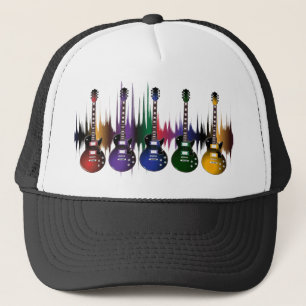 Rock and Roll Guitar Sound Wave Trucker Hat