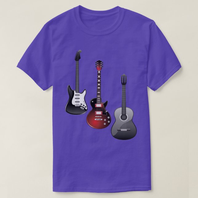 Rock And Roll Guitar T-Shirt (Design Front)