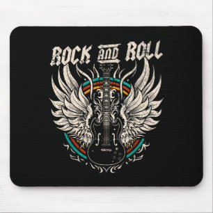 Rock And Roll Guitar Vintage Rock Music Mouse Pad
