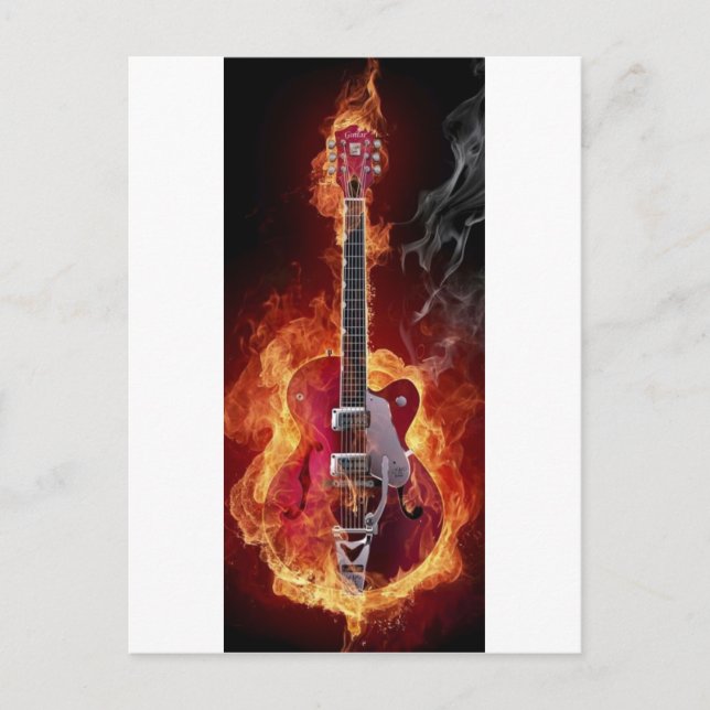 Rock and roll   guitara postcard (Front)