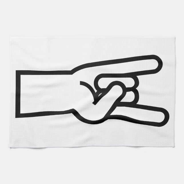 Rock and Roll Hand Tea Towel (Horizontal)