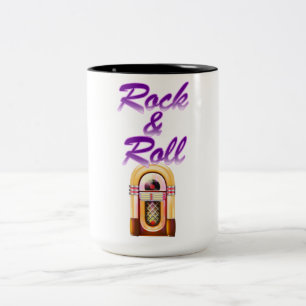Rock and Roll Jukebox Two-Tone Coffee Mug