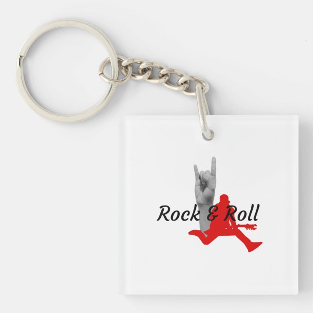Rock And Roll Key Ring (Front)