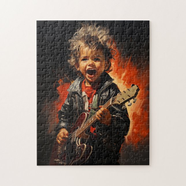 Rock and roll kid jigsaw puzzle (Vertical)