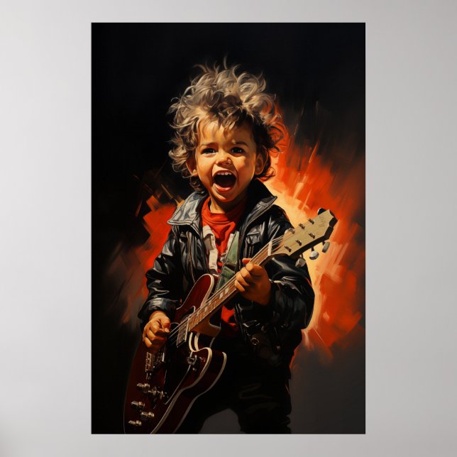 Rock and roll kid poster (Front)
