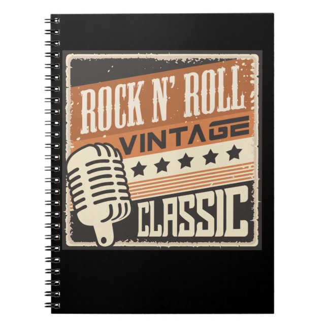 Rock and Roll Music 1950s Rockabilly US Notebook (Front)