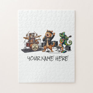 Rock and Roll Pets Band - Funny Animals Concert Jigsaw Puzzle