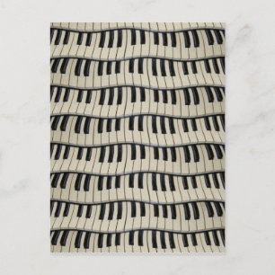 Rock And Roll Piano Keys Postcard