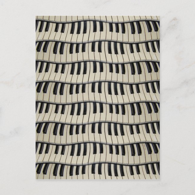 Rock And Roll Piano Keys Postcard (Front)