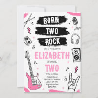 Rock and Roll Punk Music Birthday Invitation