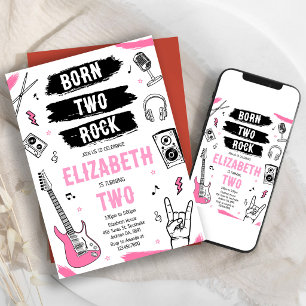 Rock and Roll Punk Music Birthday Invitation