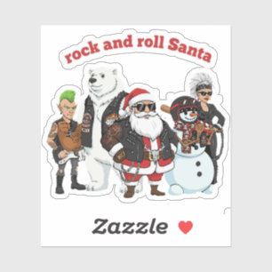 Rock and Roll Santa   Funny Biker Punk Christmas 
