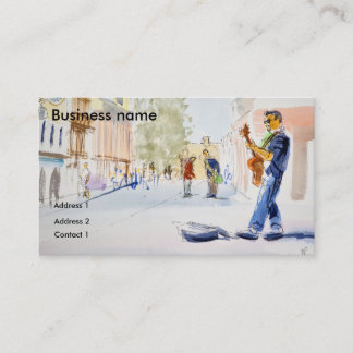 Rock and Roll Singer Guitar Player Business Card