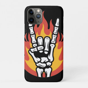 Rock and Roll Skeleton Hand: Classic Rock On Sign iPhone 11 Pro Case