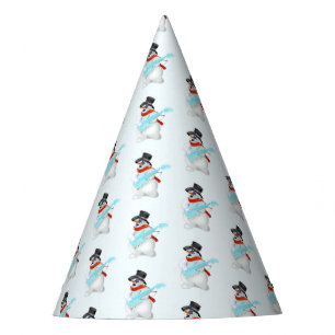 Rock and Roll Snowman Party Hat