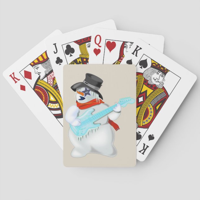 Rock and Roll Snowman Playing Cards (Back)