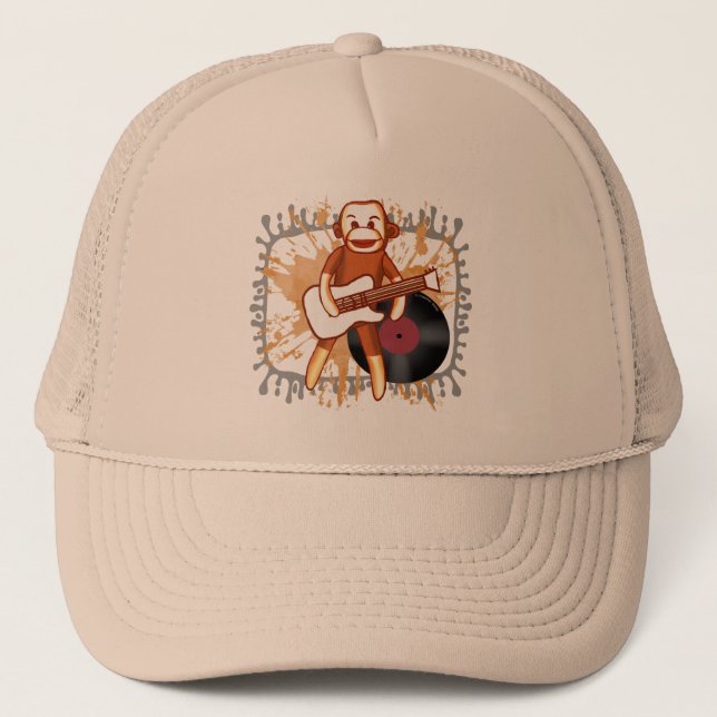 Rock and Roll Sock Monkey  hat  (Front)