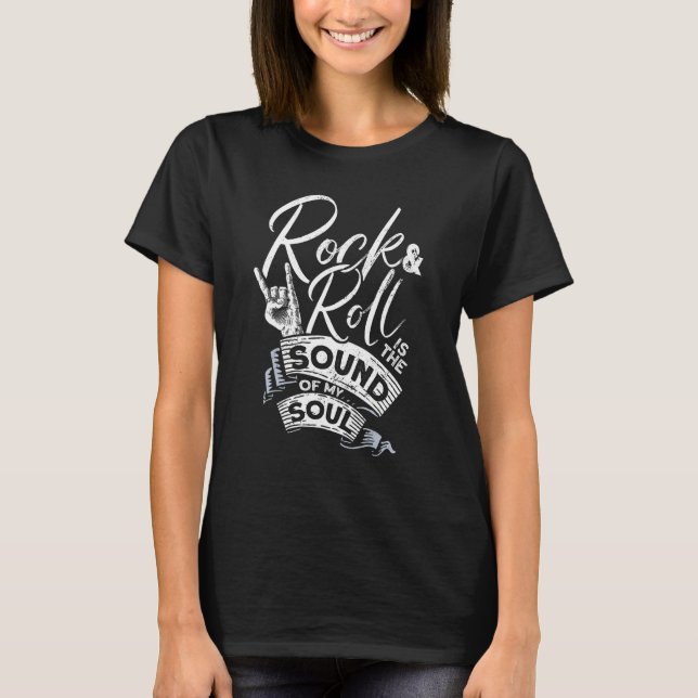 Rock And Roll Sound Of My Soul  Electronic Rock Gu T-Shirt (Front)