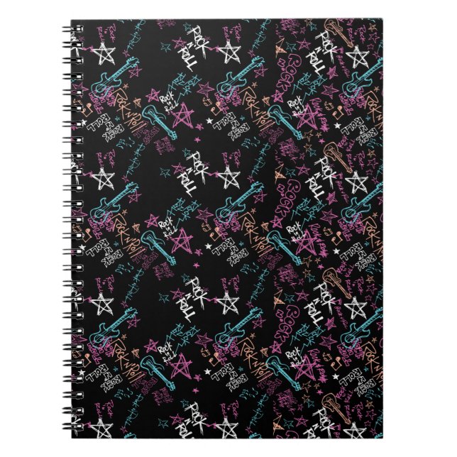 Rock and Roll Spiral Photo Notebook (Front)
