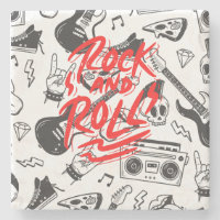 Rock and Roll stone coaster