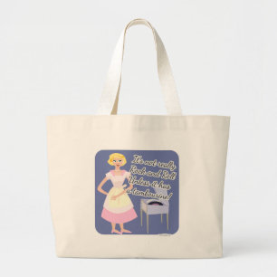 Rock and Roll Tambourine Fifties Housewife Large Tote Bag