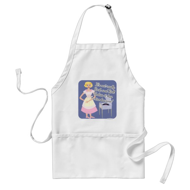 Rock and Roll Tambourine Fifties Housewife Standard Apron (Front)