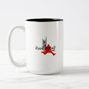 Rock And Roll Two-Tone Coffee Mug