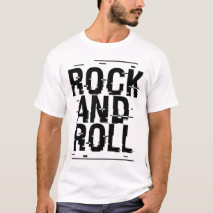 Rock and Roll typographic logo design T-Shirt
