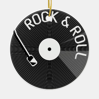 Rock And Roll Vinyl Record Ceramic Ornament