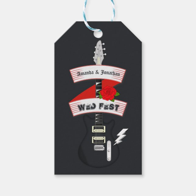 Rock and Roll Wedding  Gift Tags (Front)
