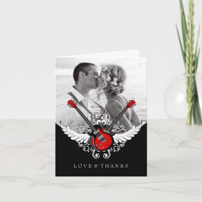 Rock and Roll Wedding Thank You (Front)