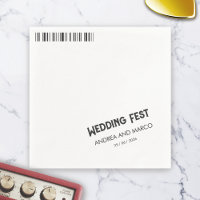 Rock and Roll Wedding Ticket Concert Boarding Pass