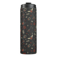 Rock and Roll with Winged Guitars in gray and red 