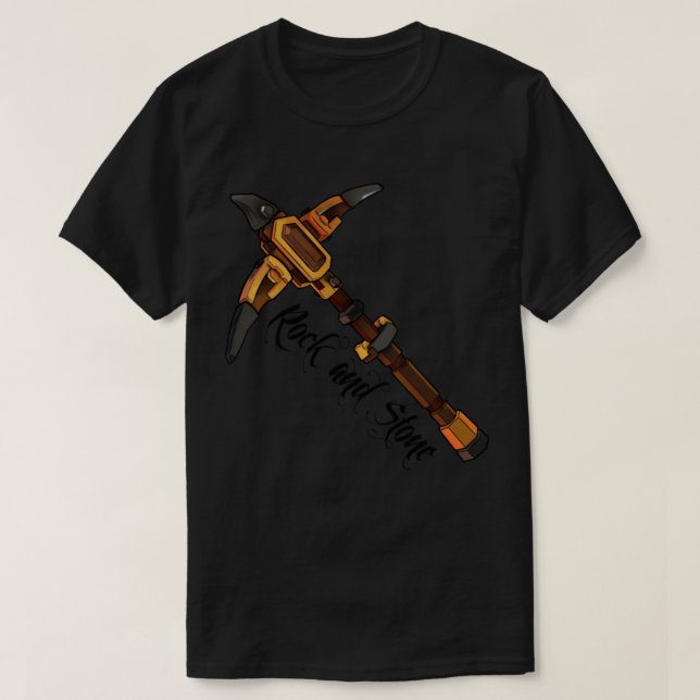 Rock and Stone Pickaxe (DRG) Premium T-Shirt (Design Front)