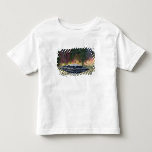 Rock and tree reflection, Lily Pond, White Toddler T-Shirt