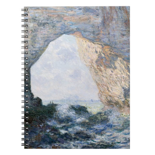 Rock Arch Coastal Waves Impressionist Notebook (Front)