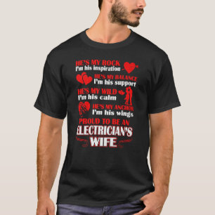 Rock Balance Anchor Proud Electricians Wife T-Shirt