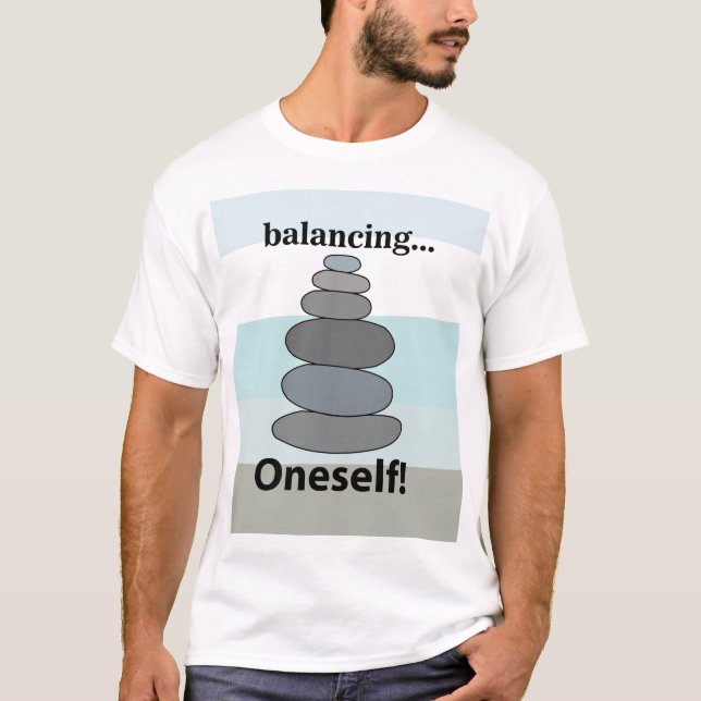Rock Balancing Stone Balancing Stone Stacking T-Shirt (Front)