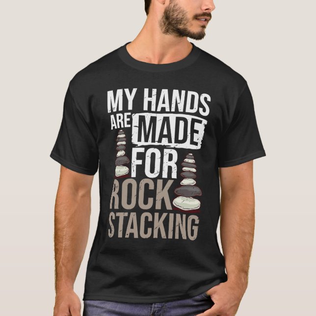 Rock Balancing Stone Stacking Game Balancer 3 T-Shirt (Front)