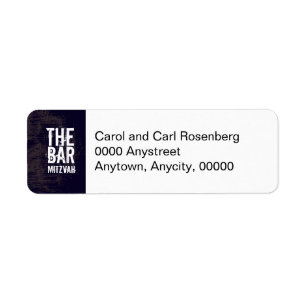Rock Band Bar Mitzvah Return Address Label