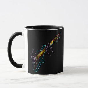 Rock Band. Bass Guitarist. Electric Guitar. Mug