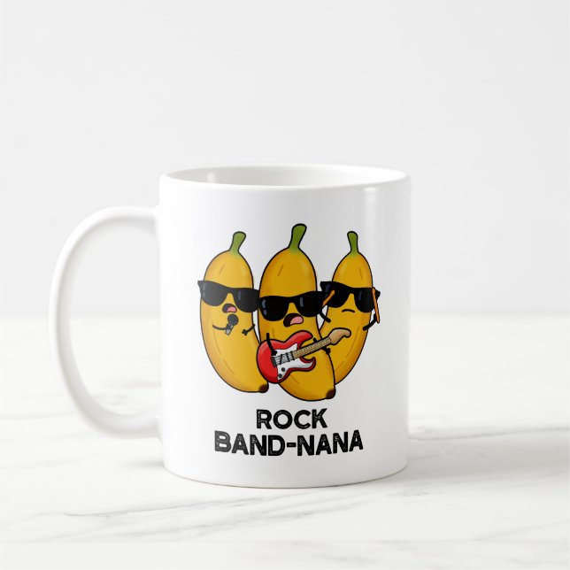 Rock Band-nana Funny Banana Pun  Coffee Mug (Left)