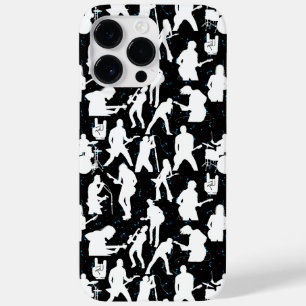 Rock Band Silhouette Pattern.w Black BG Case-Mate iPhone 14 Pro Max Case