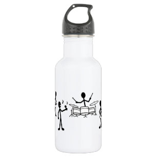 Rock Band Stick Figure 532 Ml Water Bottle