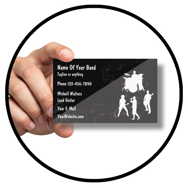 Rock Band Theme Business Card (Creator Uploaded)