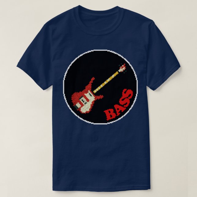 Rock Battle Card Game Bass Icon  T-Shirt (Design Front)