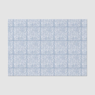 Rock Blue Safari Zebra, tiled design Tissue Paper