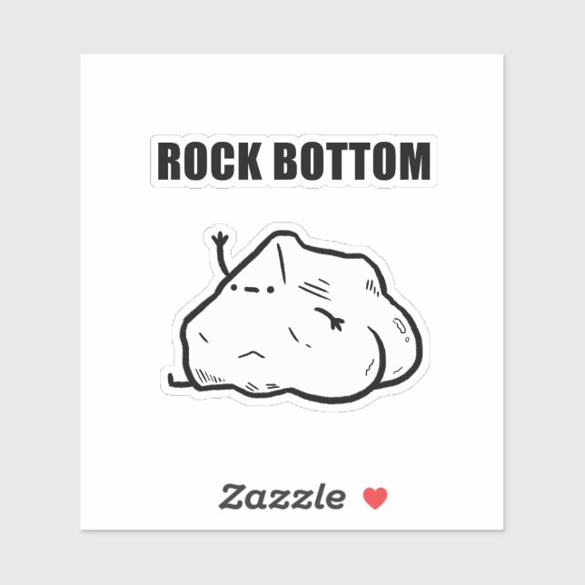 Rock Bottom Funny Geology Pun Die-Cut (Sheet)