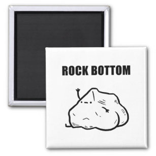 Rock Bottom Funny Geology Pun Magnet