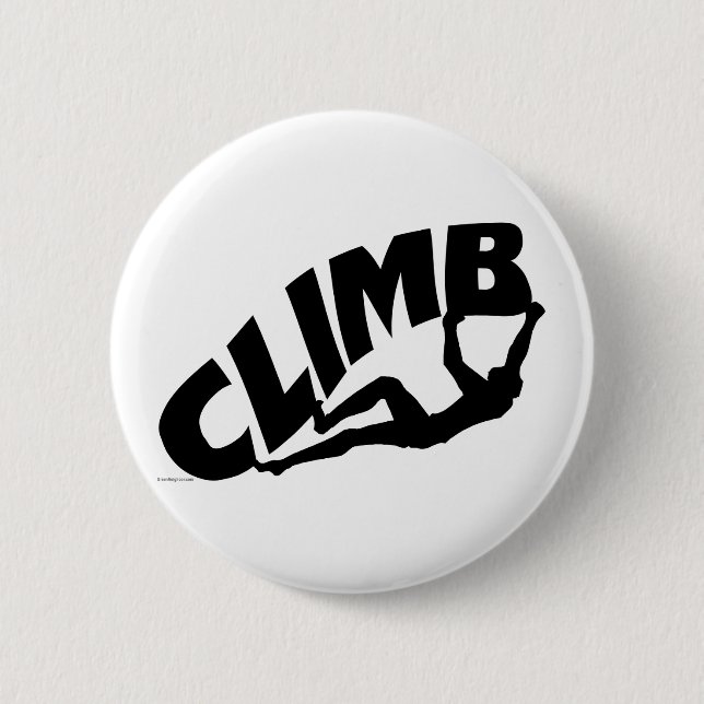 Rock Bouldering 6 Cm Round Badge (Front)